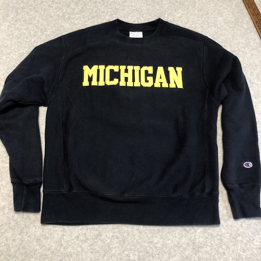 Vintage Michigan Wolverines Champion College Sweatshirt Size M Reverse Weave